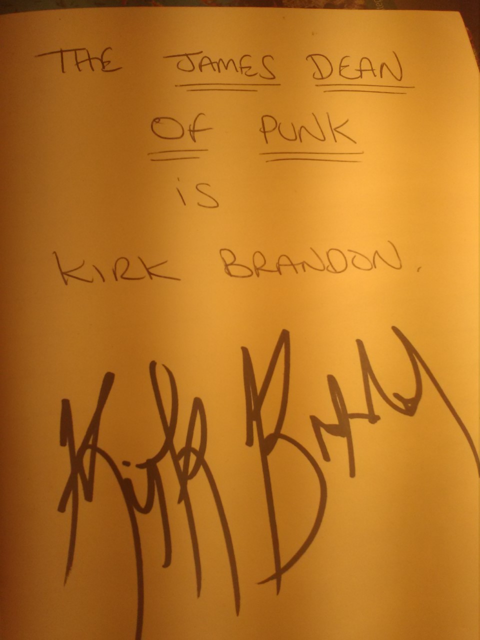 kirk brandon james dean